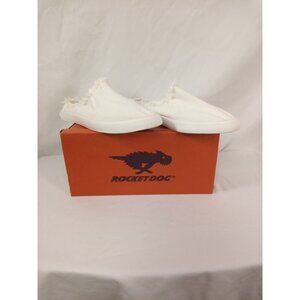 NWT Rocket Dog White Cule Twill Canvas Slip-on Mules Size 11